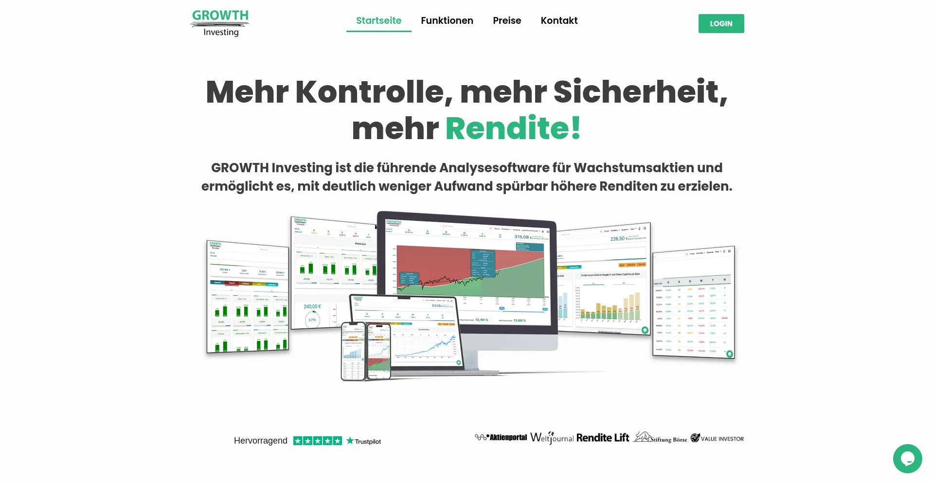 Website screenshot of Growth-software.de