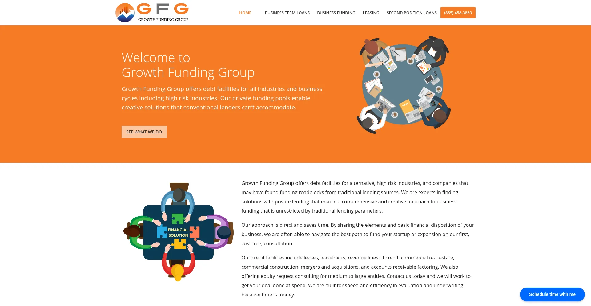 Website screenshot of Growthfundinggroup.com