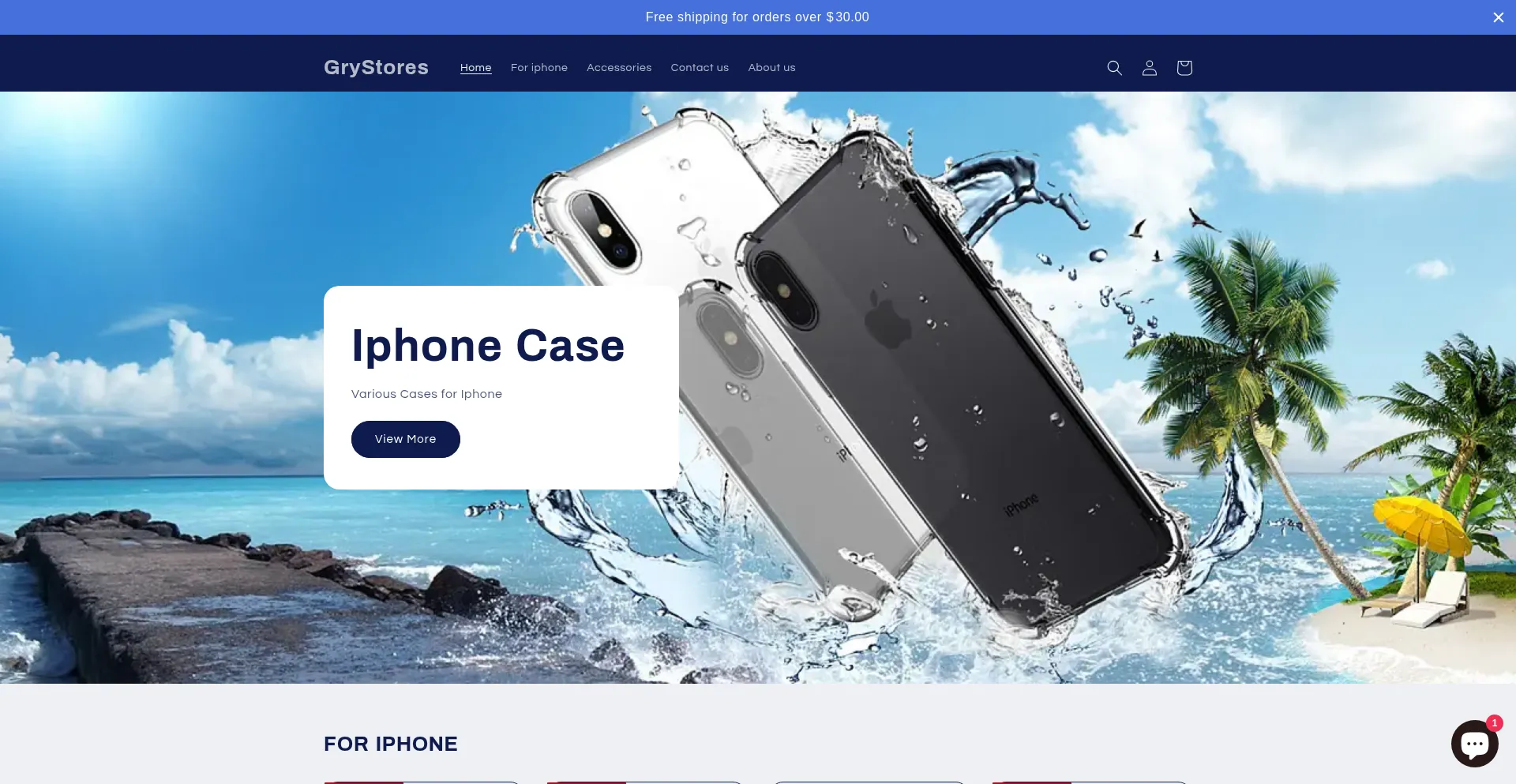Website screenshot of Grystores.com