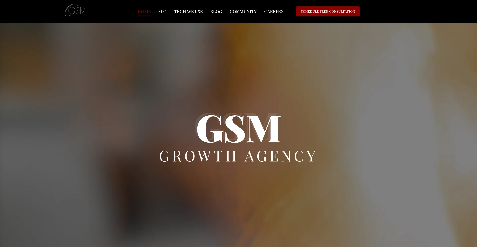 Website screenshot of Gsmgrowthagency.com