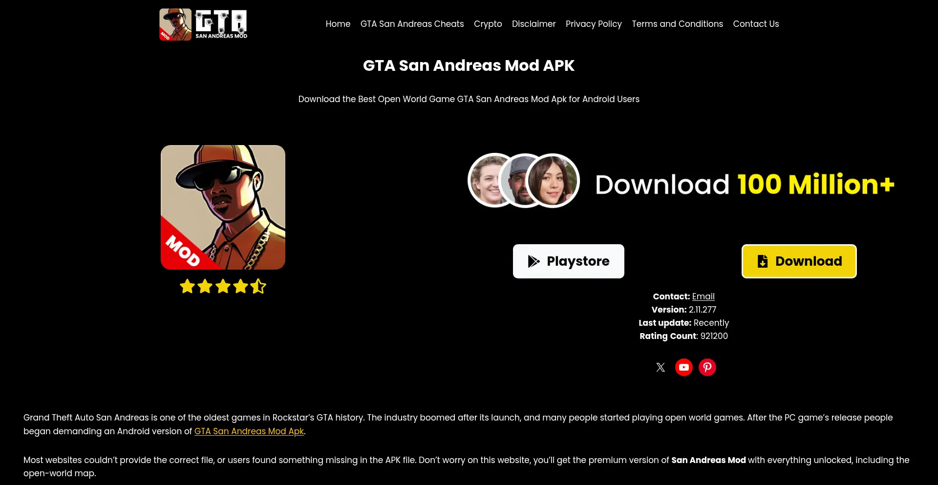 Gtasanandreasapk.org Screenshot