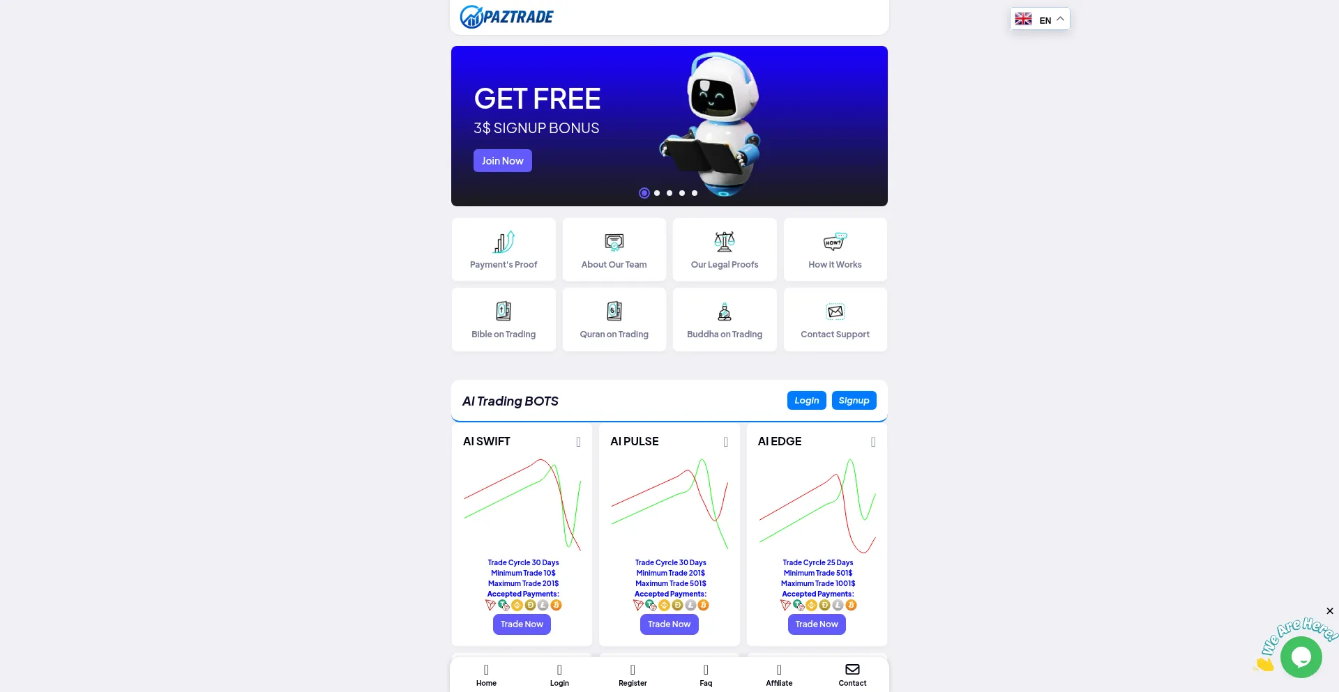 Website screenshot of Guminvest.com