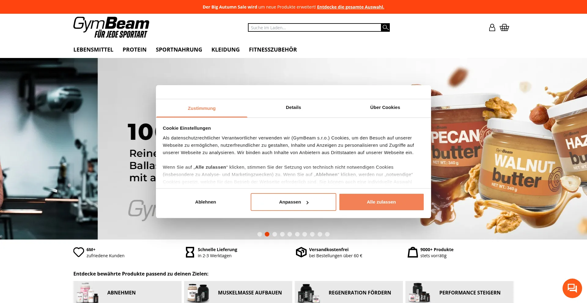 Gymbeam.de Screenshot