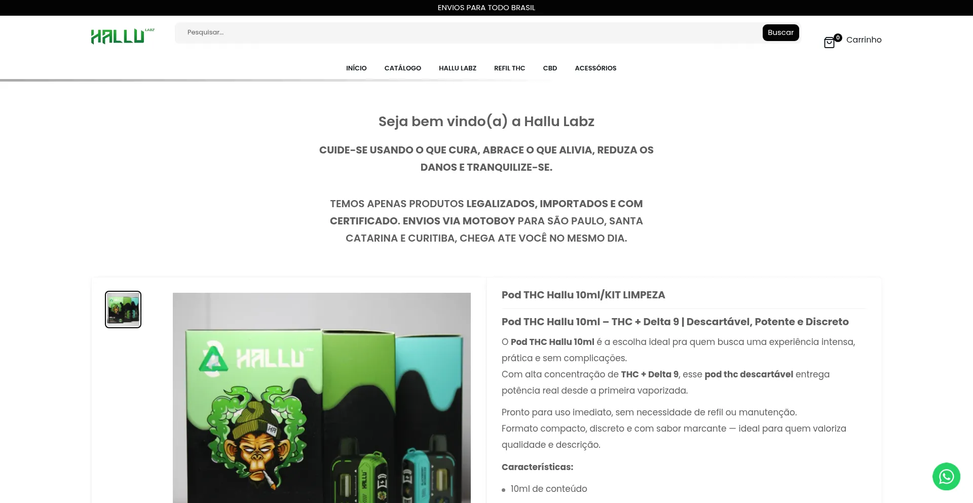 Website screenshot of Hallulabzoficial.com