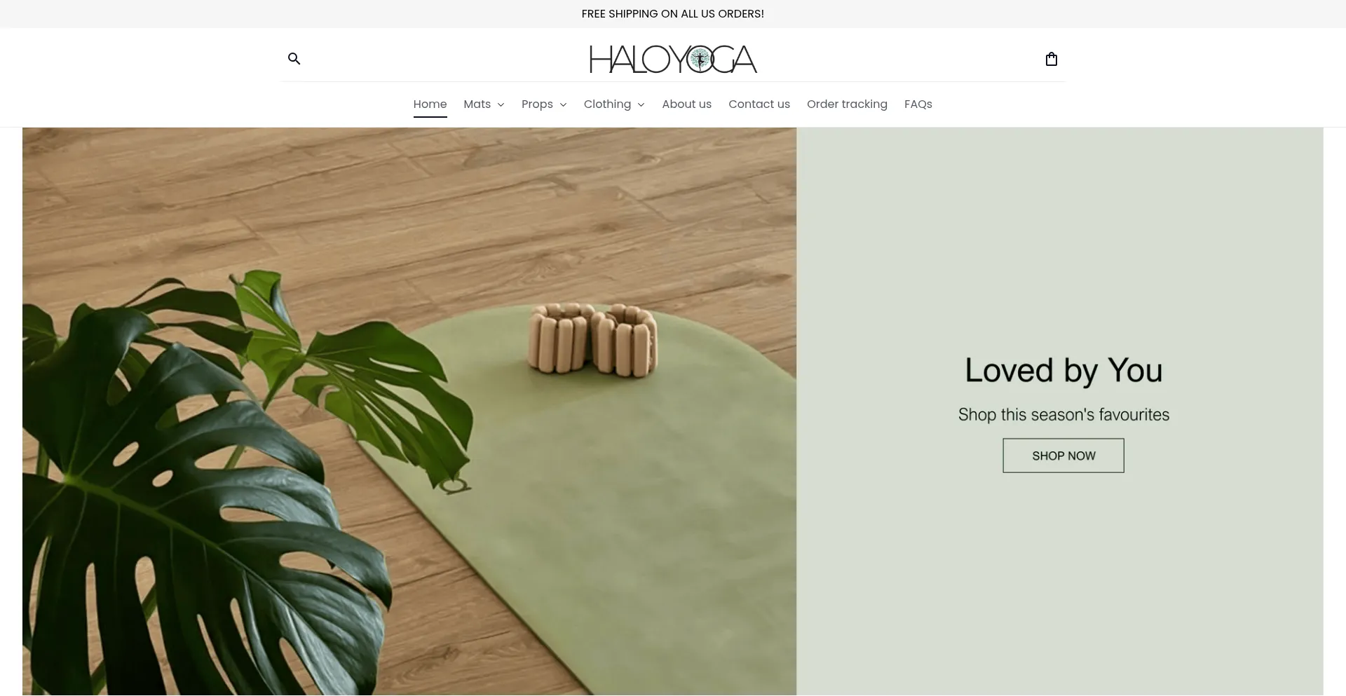 Website screenshot of Haloyoga.store