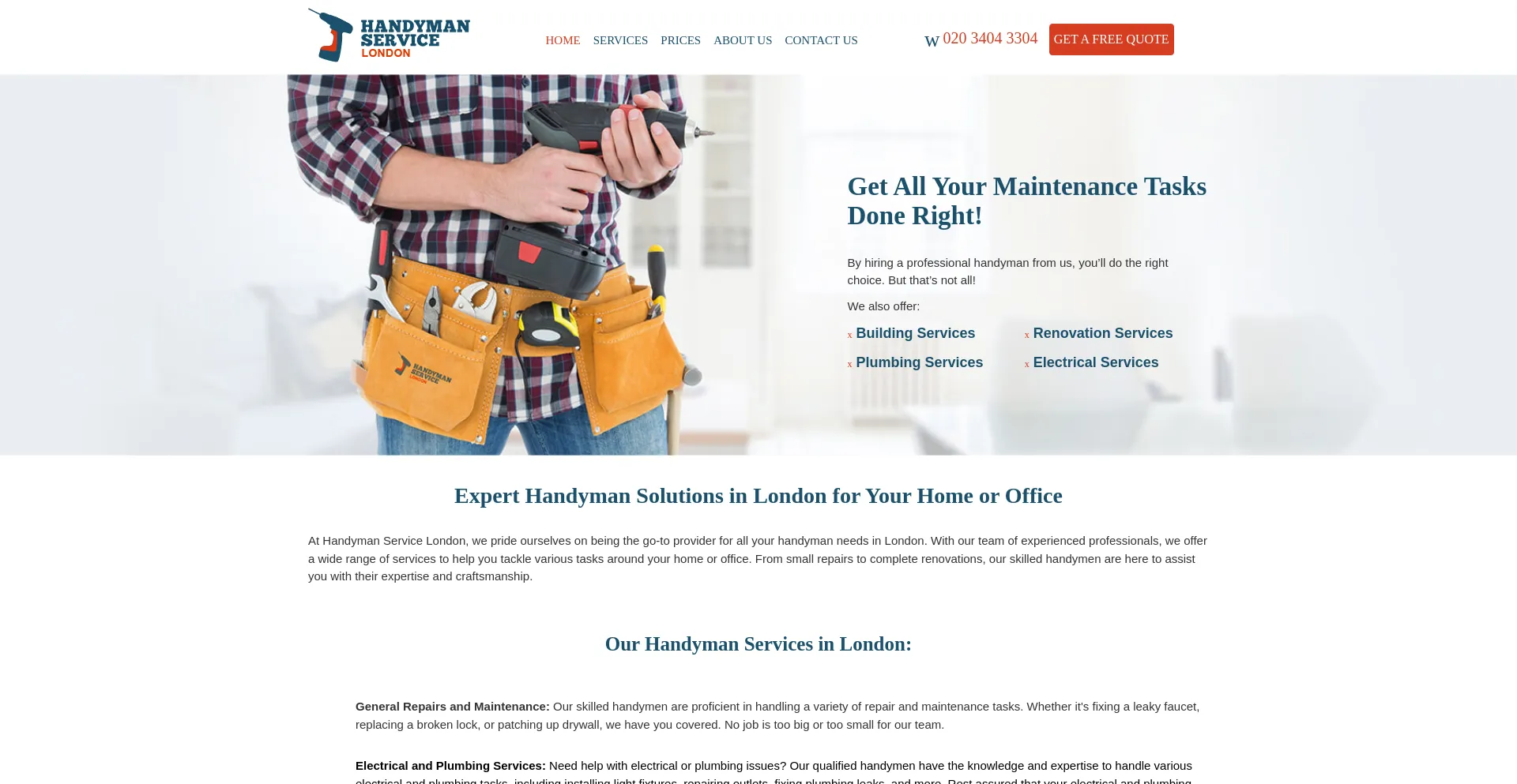 ¿És Seguro y Confiable Handymanservicelondon.co.uk?