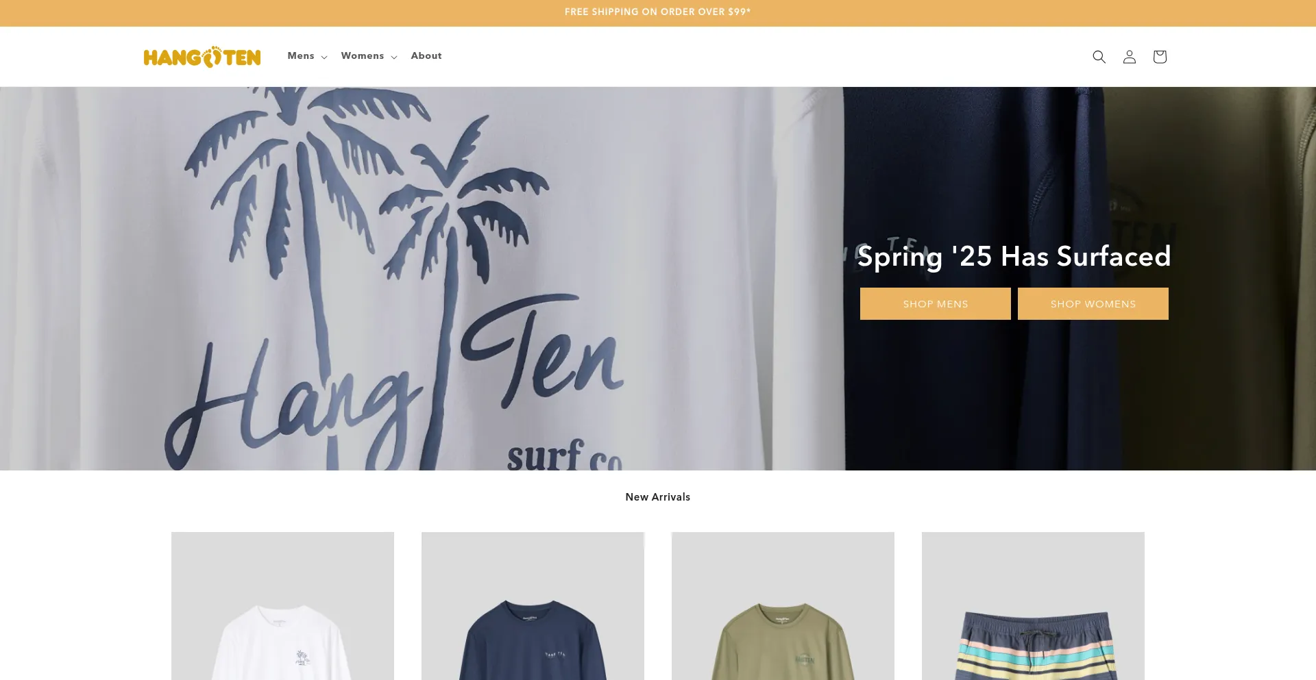 Website screenshot of Hangten.com