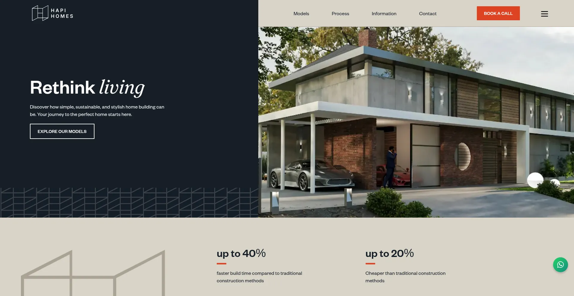Website screenshot of Hapihomes.com
