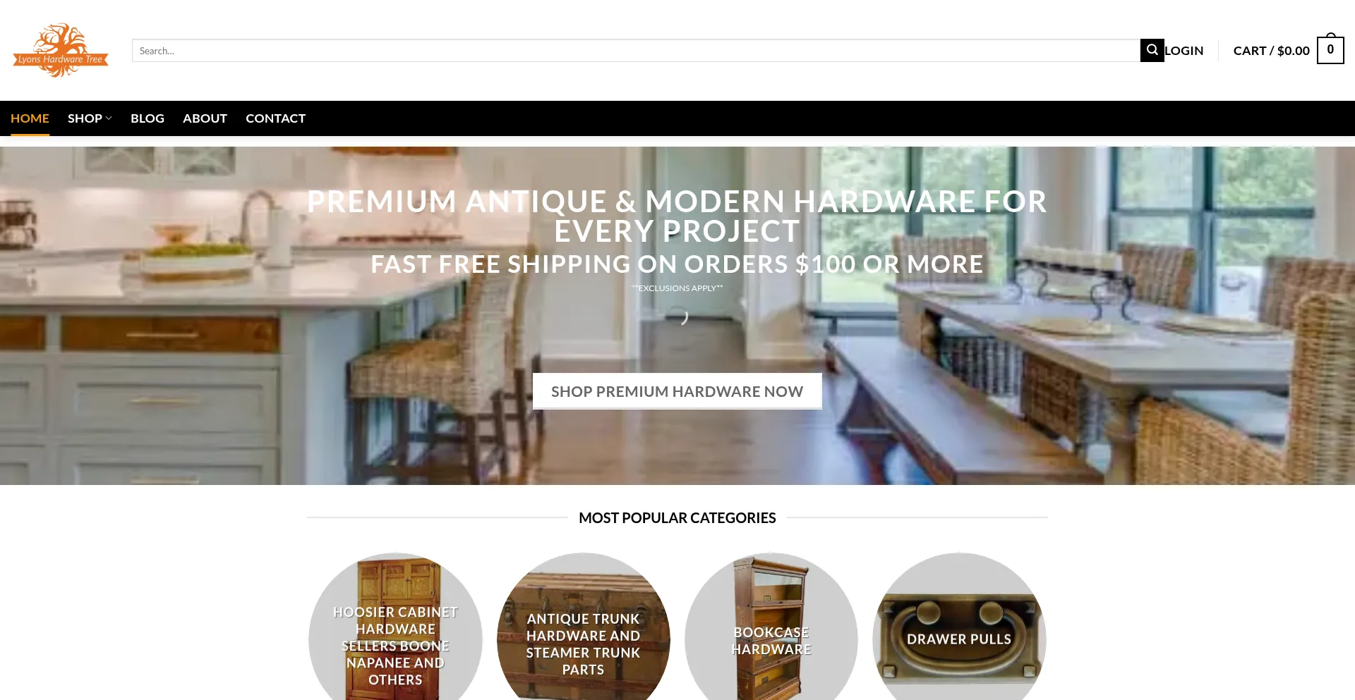 Website screenshot of Hardwaretree.com