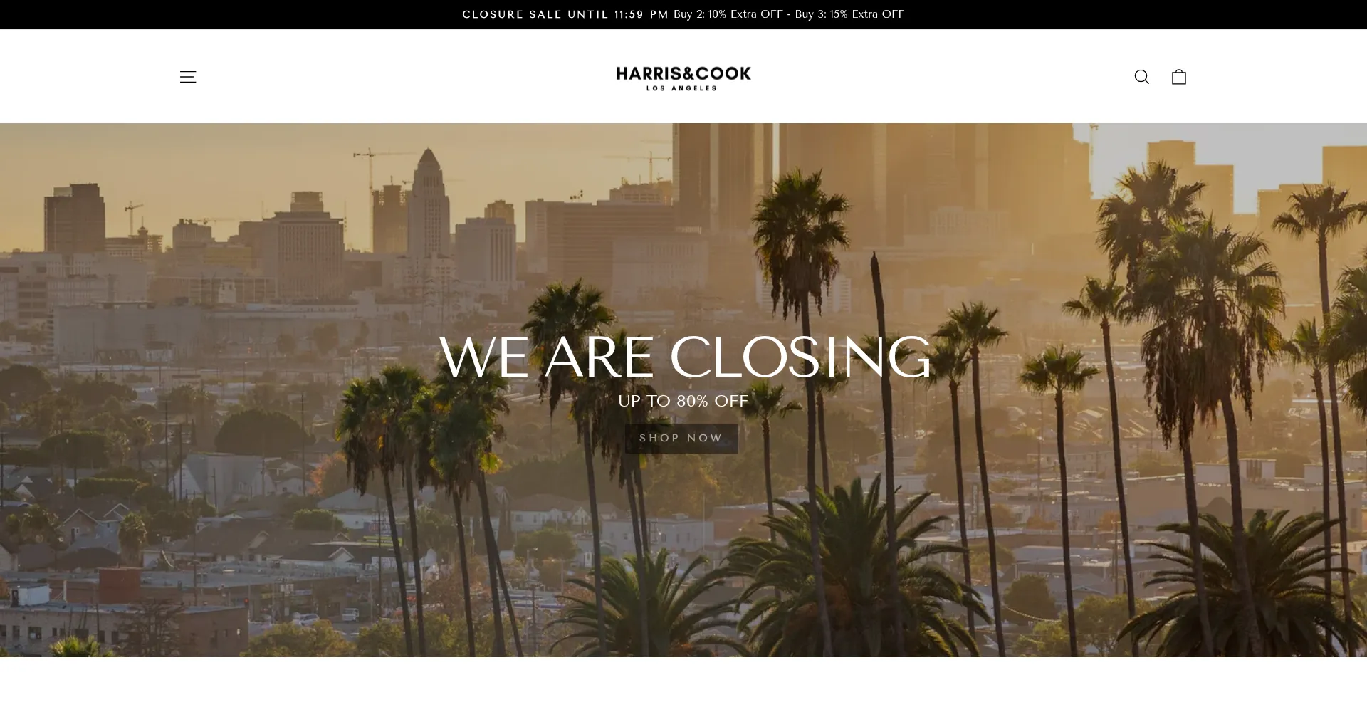 Website screenshot of Harrisandcook.com