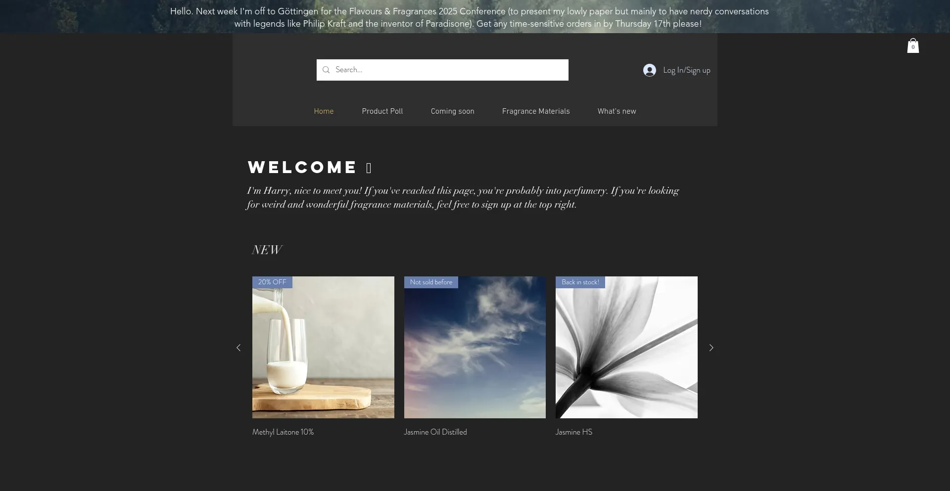 Website screenshot of Harrisonjoseph.co.uk