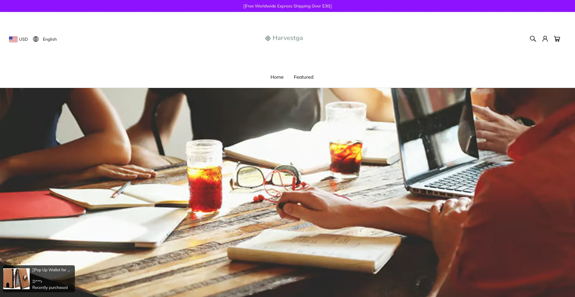 Website screenshot of Harvestga.com