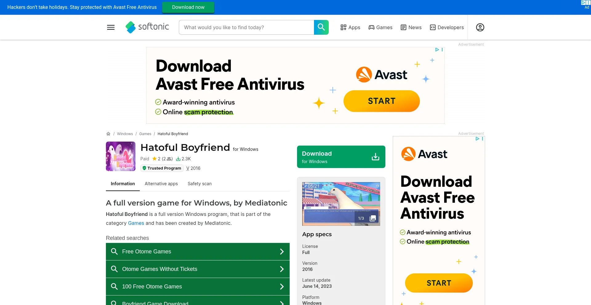 Hatoful-boyfriend.en.softonic.com