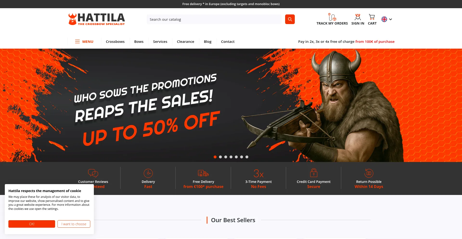 Website screenshot of Hattila.com