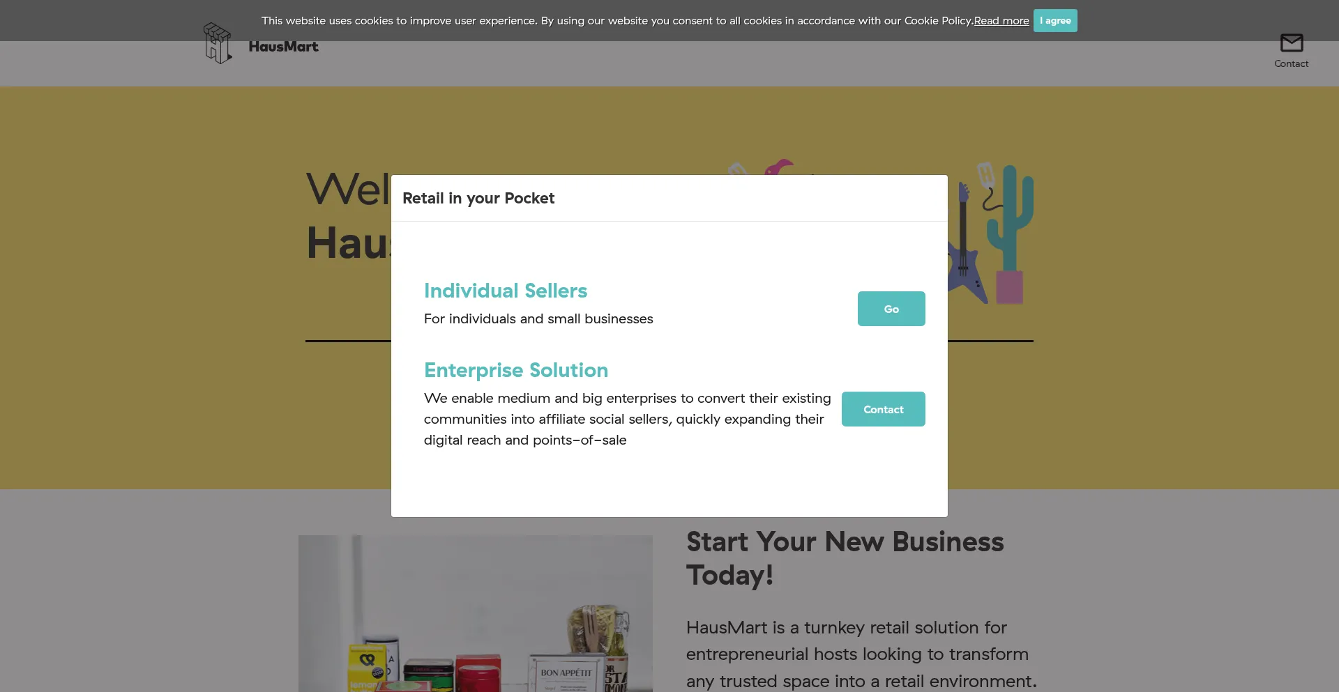 Website screenshot of Hausmart.com