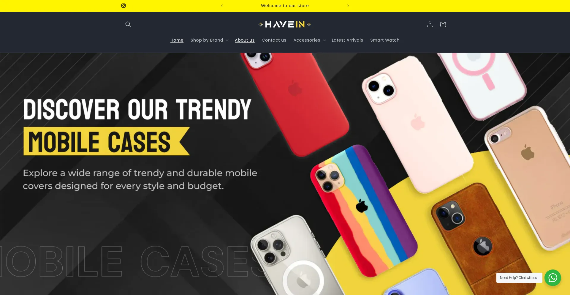 Website screenshot of Havein.in