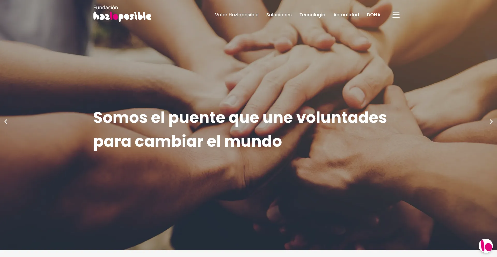 Website screenshot of Hazloposible.org