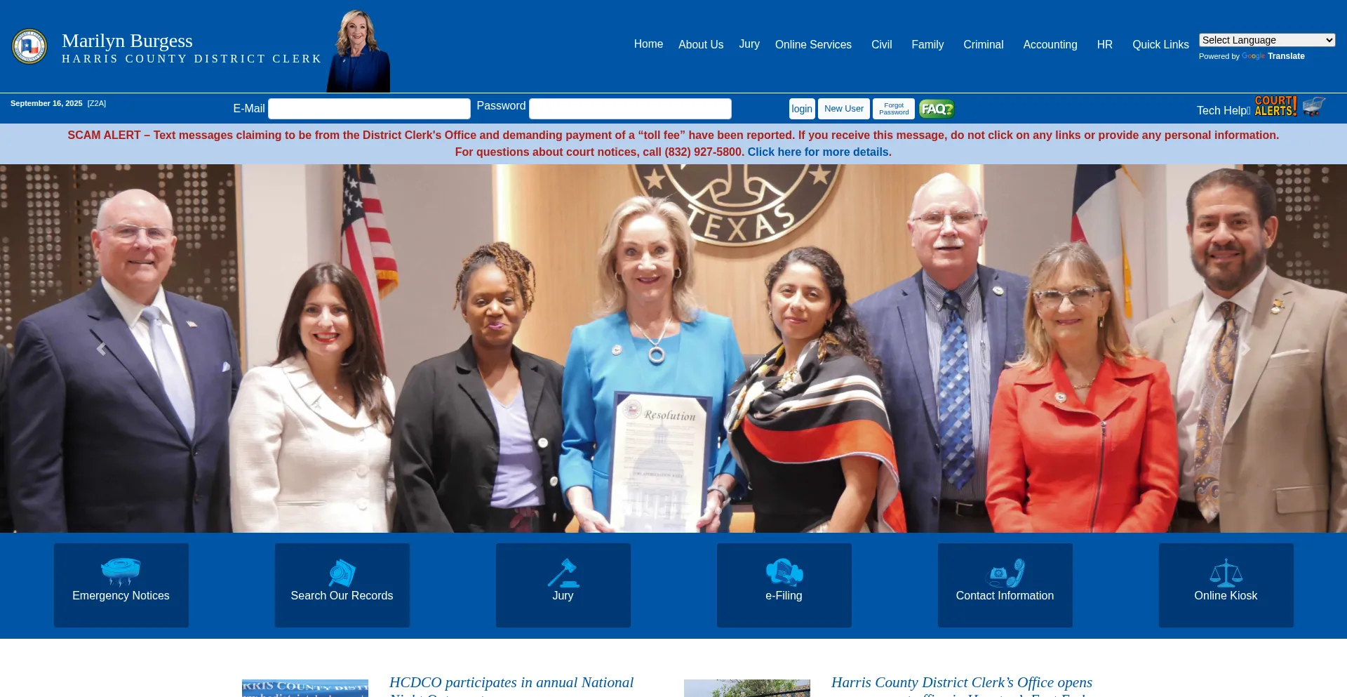 ¿És Seguro y Confiable Hcdistrictclerk.com?
