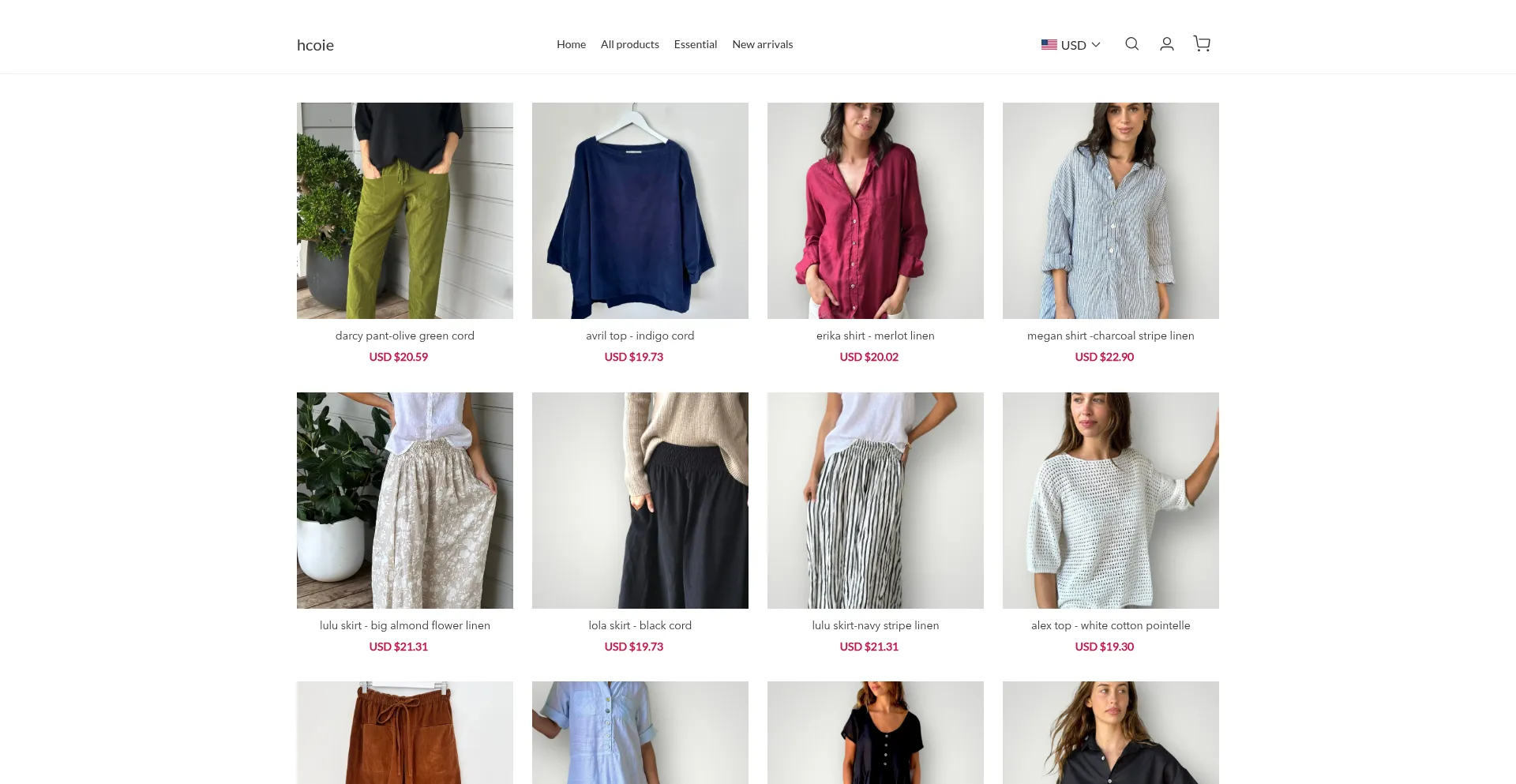 Website screenshot of Hcoie.com
