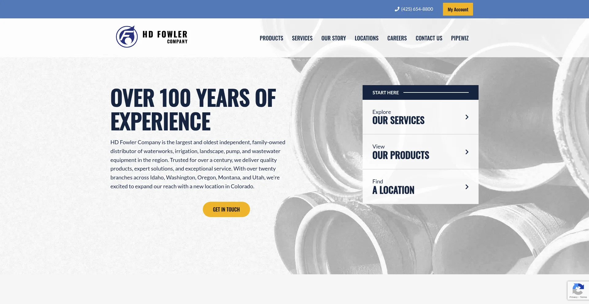 Website screenshot of Hdfowler.com