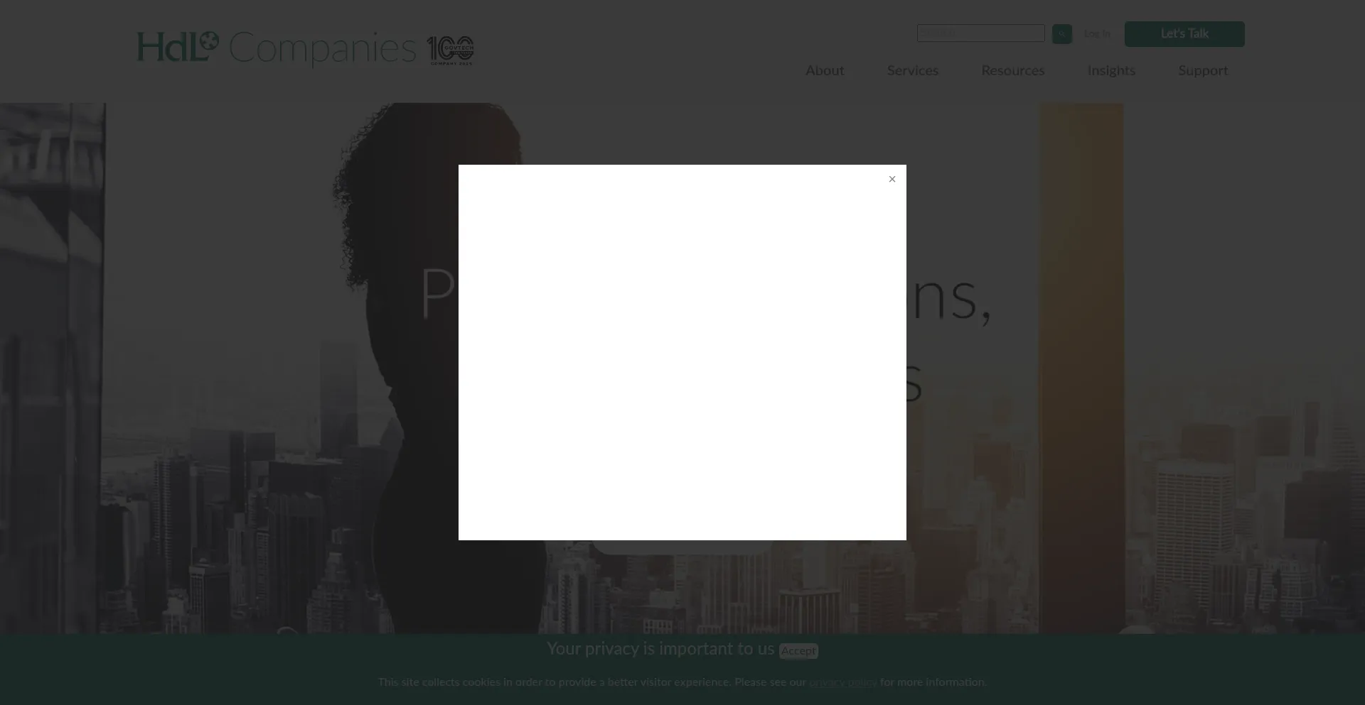 Website screenshot of Hdlcompanies.com