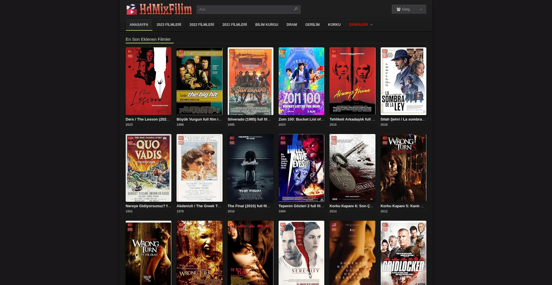 Website screenshot of Hdmixfilim6.art