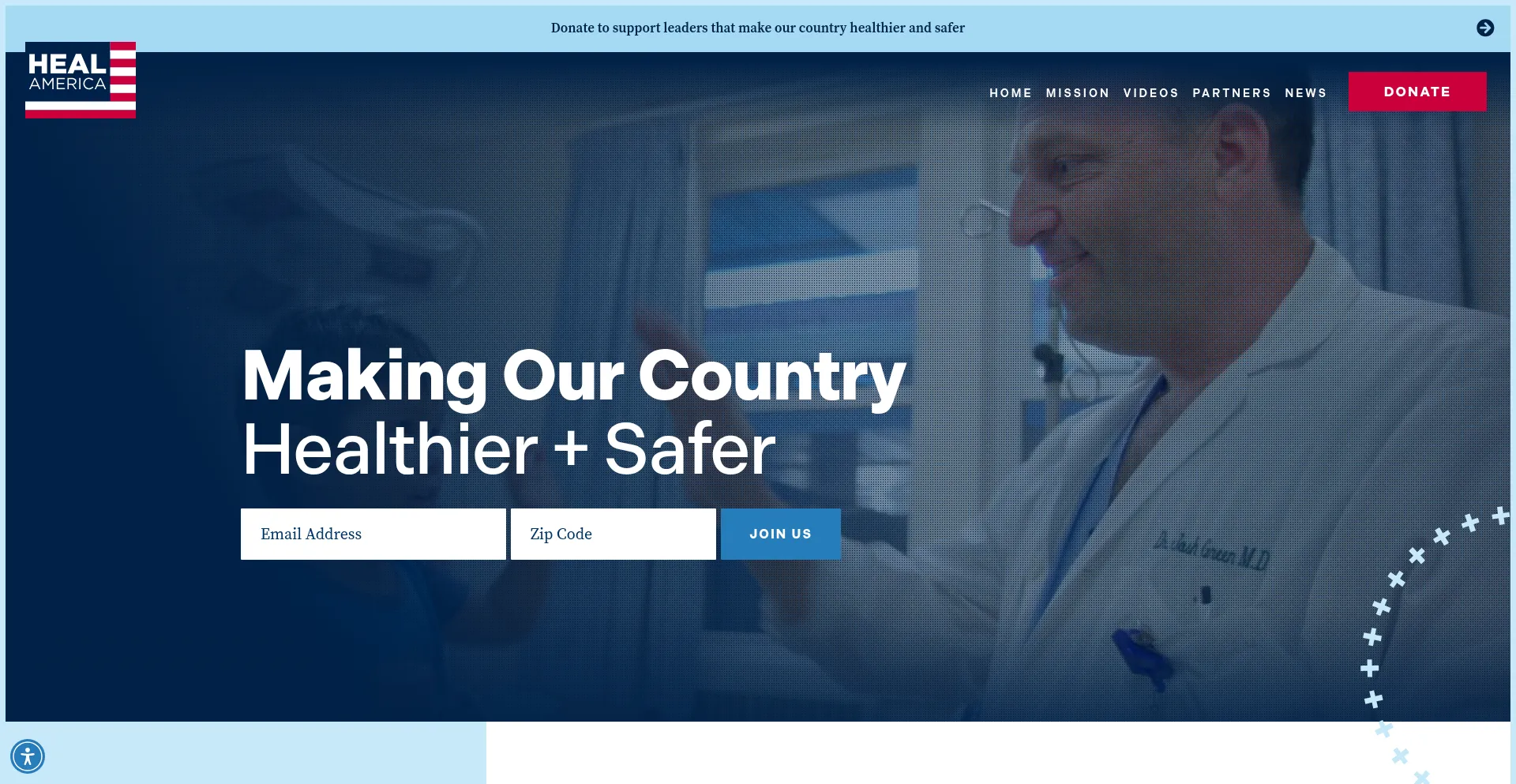 Website screenshot of Healamericapac.com