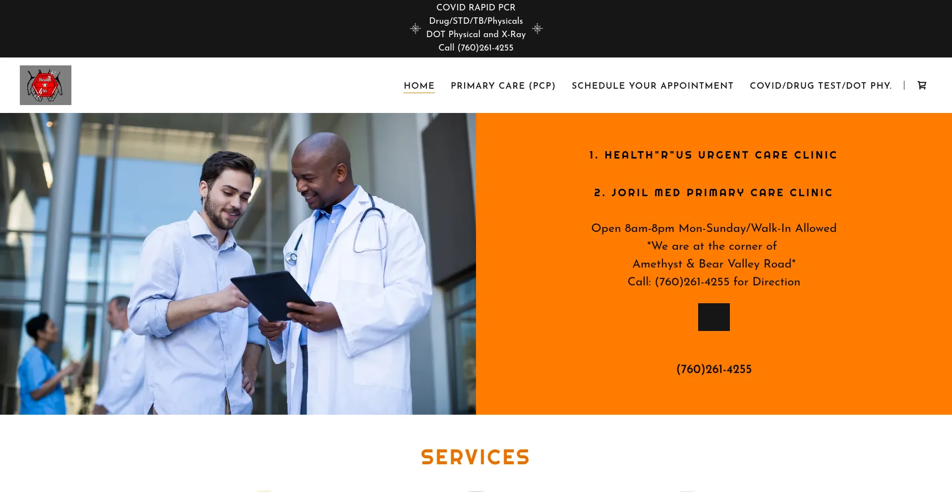 Website screenshot of Healthrus.info