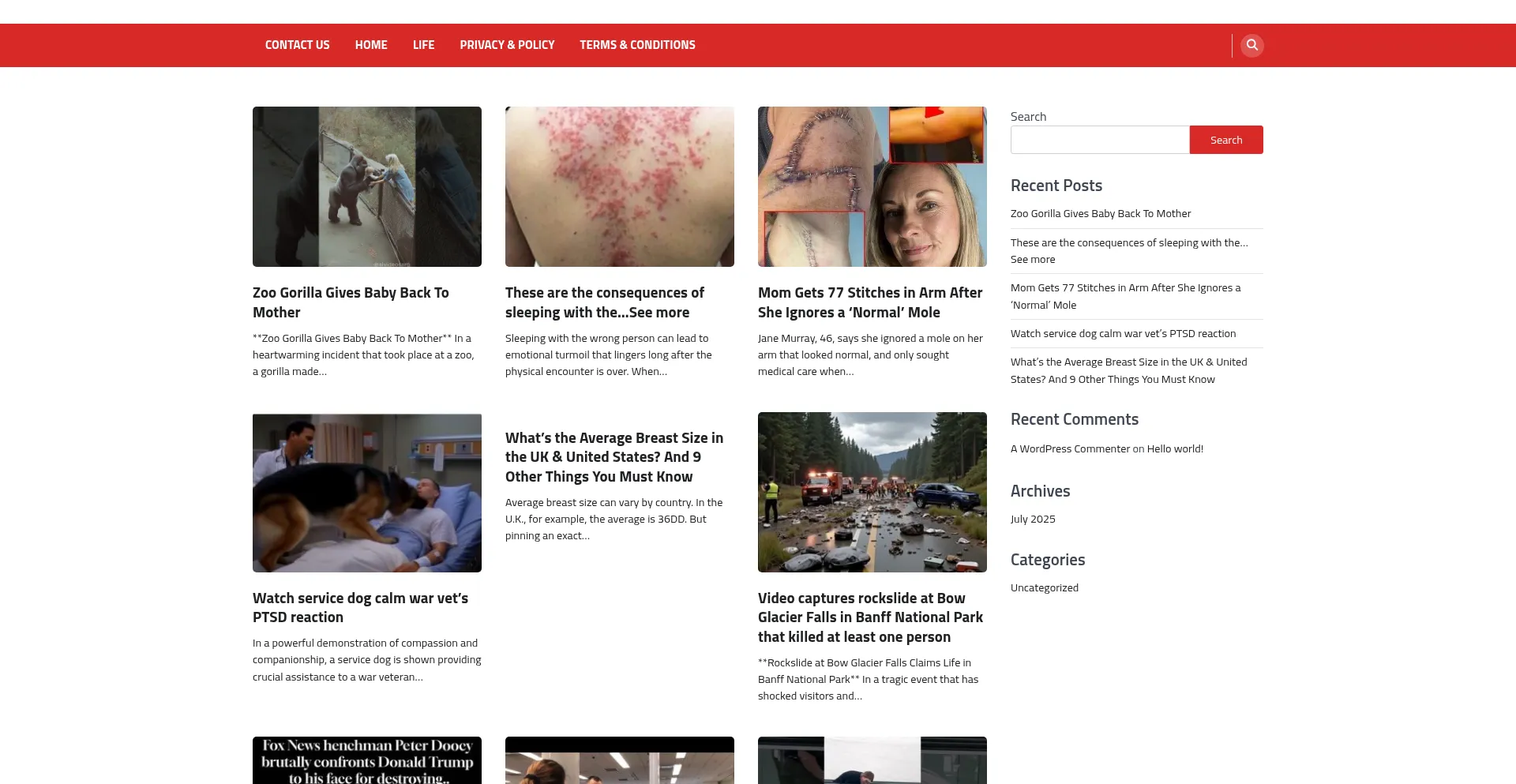 Website screenshot of Healthy-extra.com