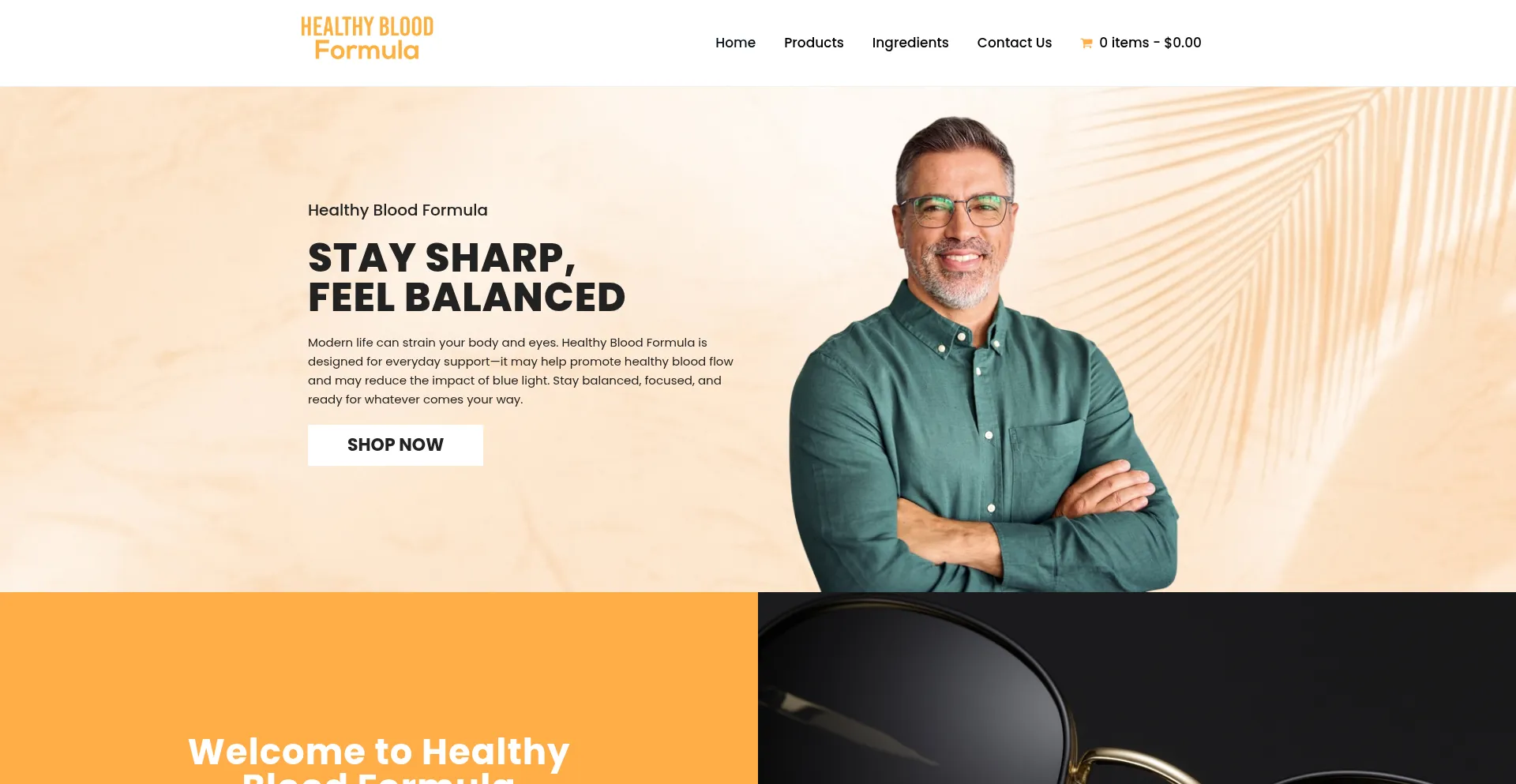 Healthybloodformula.com Screenshot