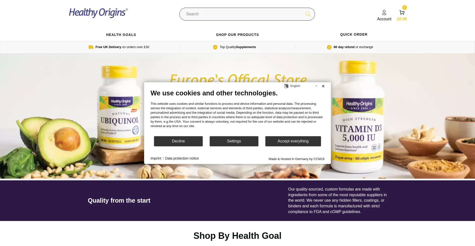 Healthyoriginseurope.com Screenshot