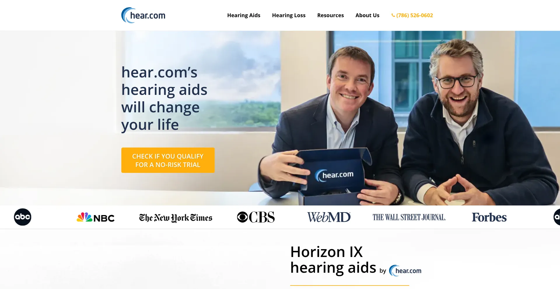 Website screenshot of Hearbetter.com