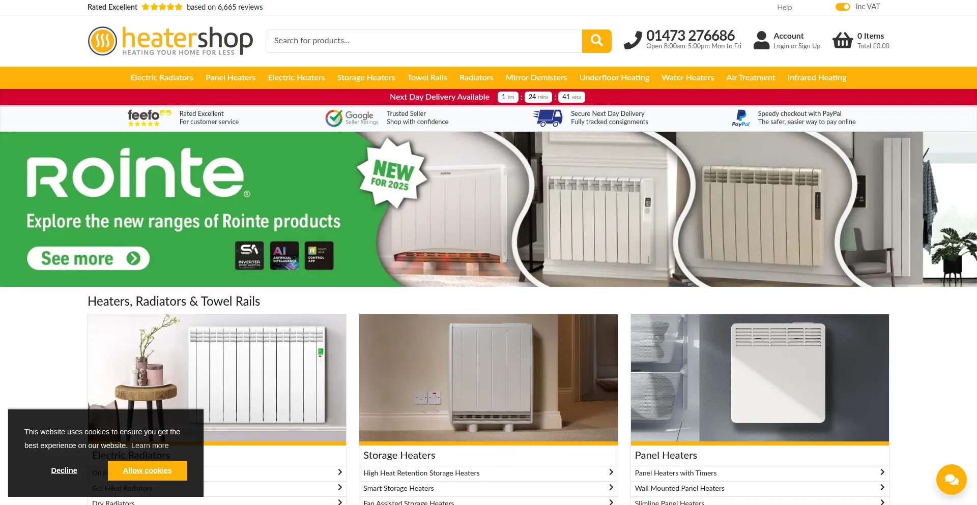 ¿És Seguro y Confiable Heatershop.co.uk?