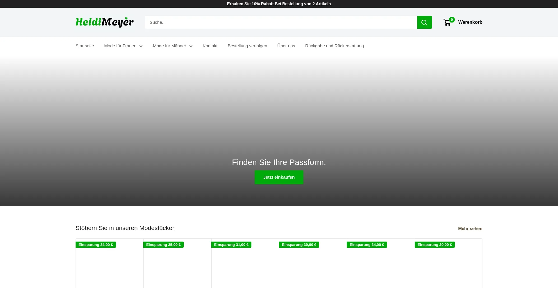 Website screenshot of Heidi-meyer.com