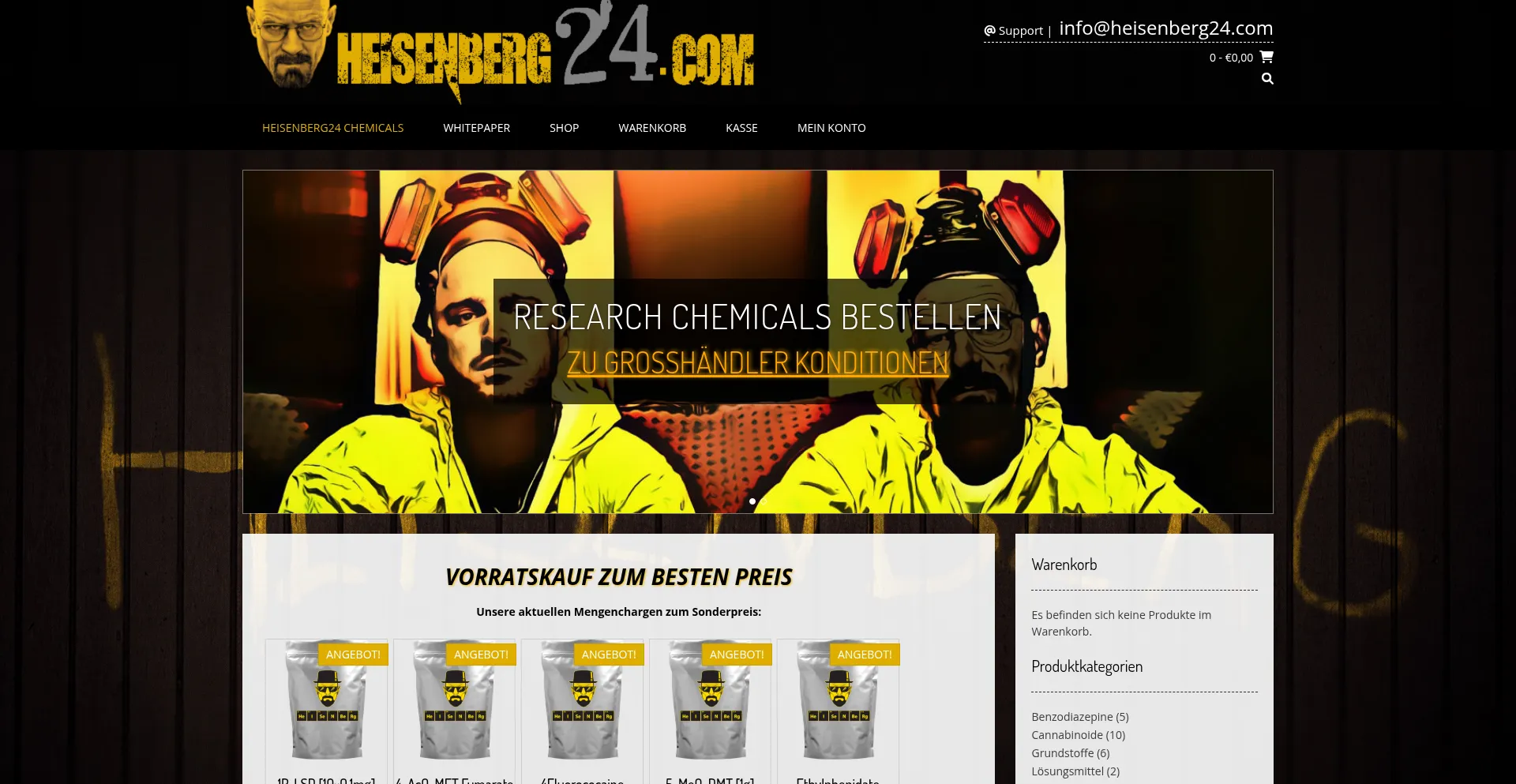 Website screenshot of Heisenberg24.com