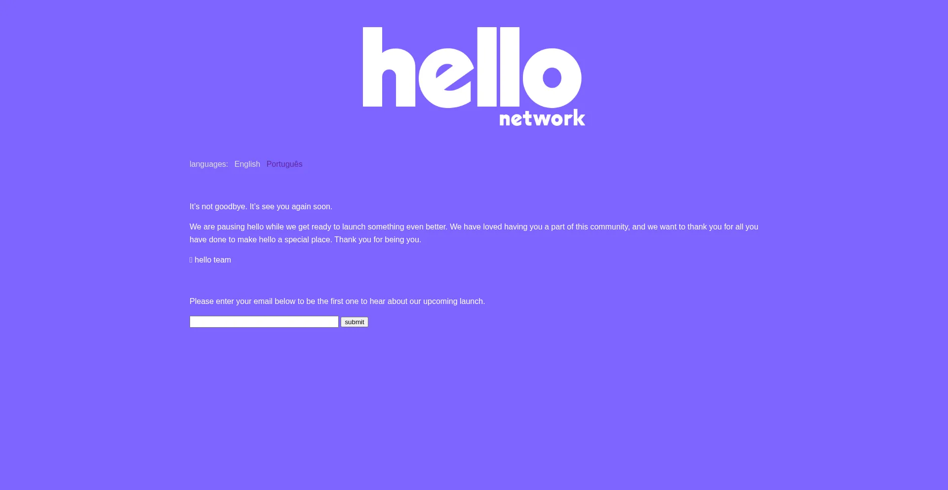 Hello.com Screenshot