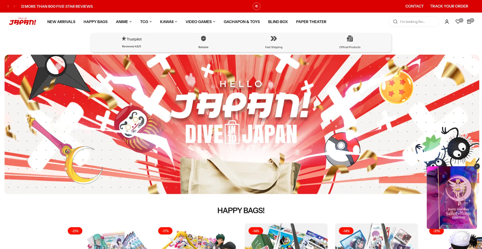 Website screenshot of Hello-japan.com