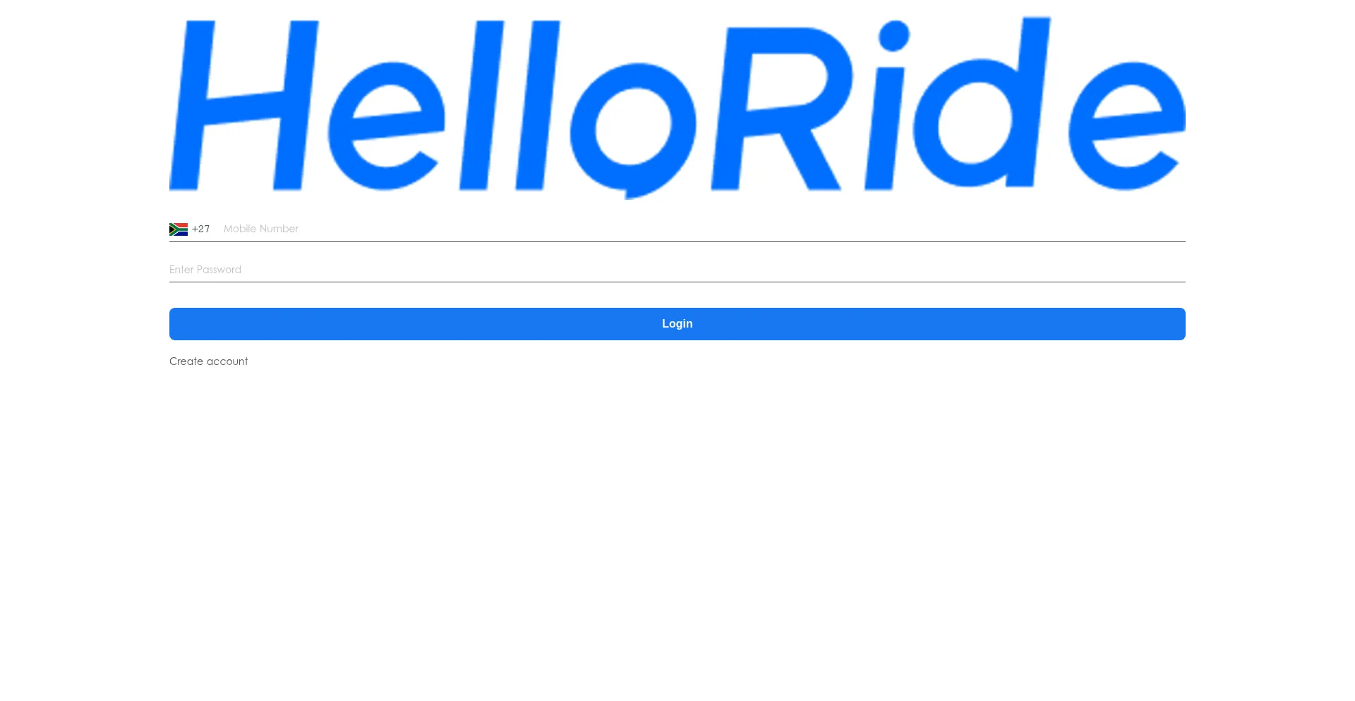 Website screenshot of Helloride.online