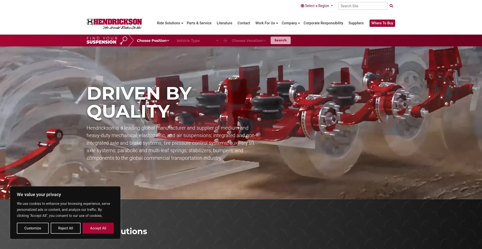 Hendrickson-intl.com Screenshot