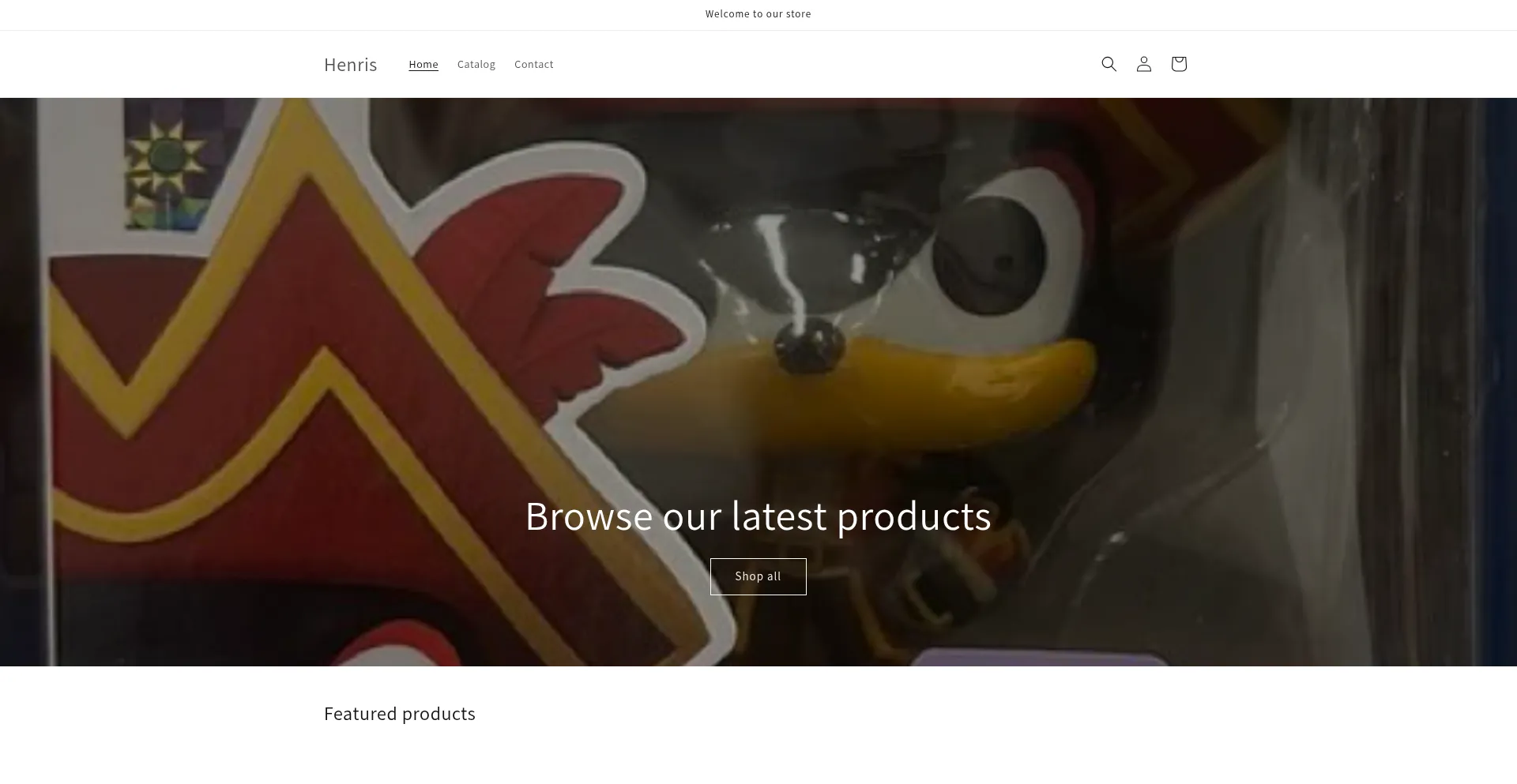 Website screenshot of Henriscollectibles.com