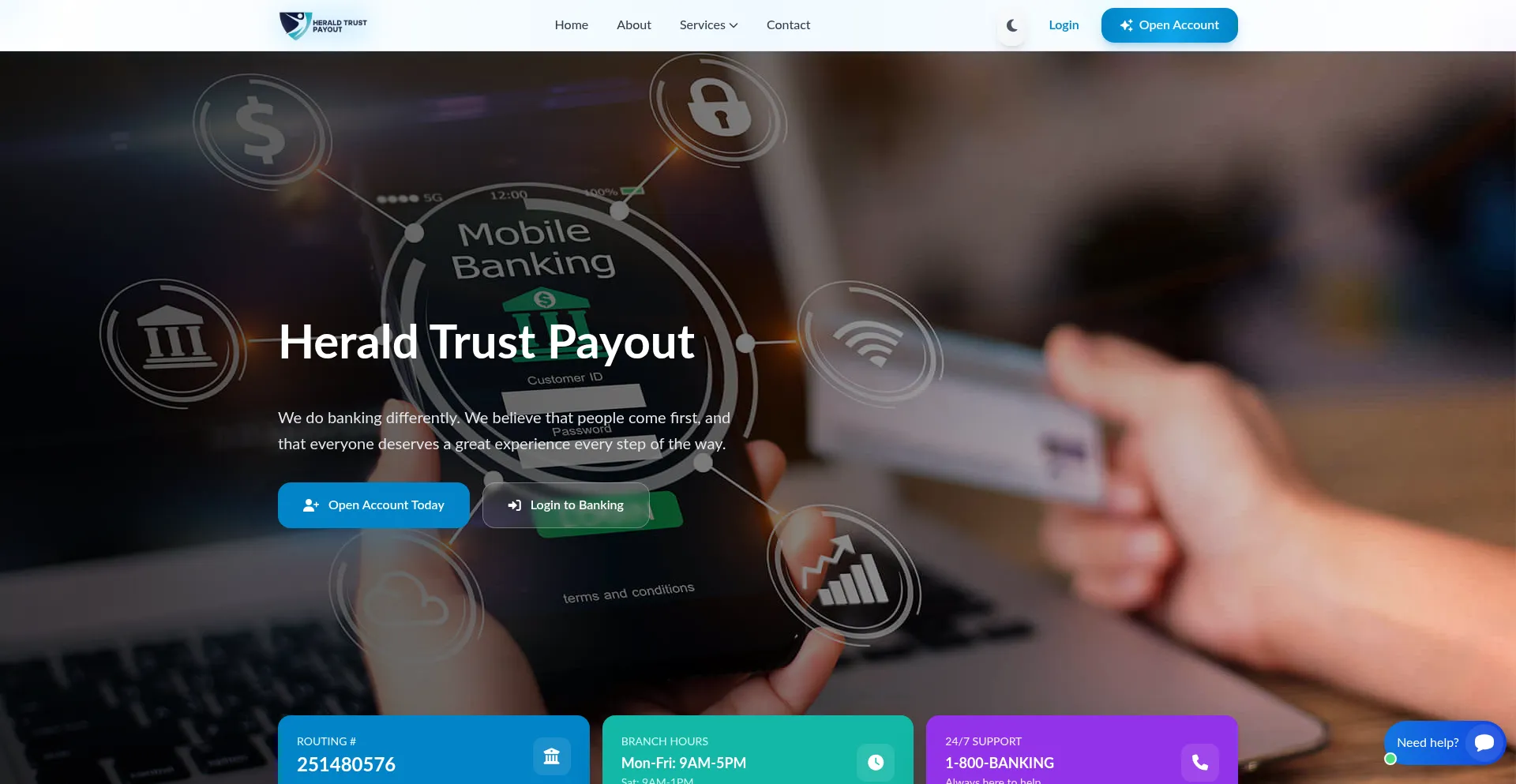 Heraldtrustpayout.org Screenshot