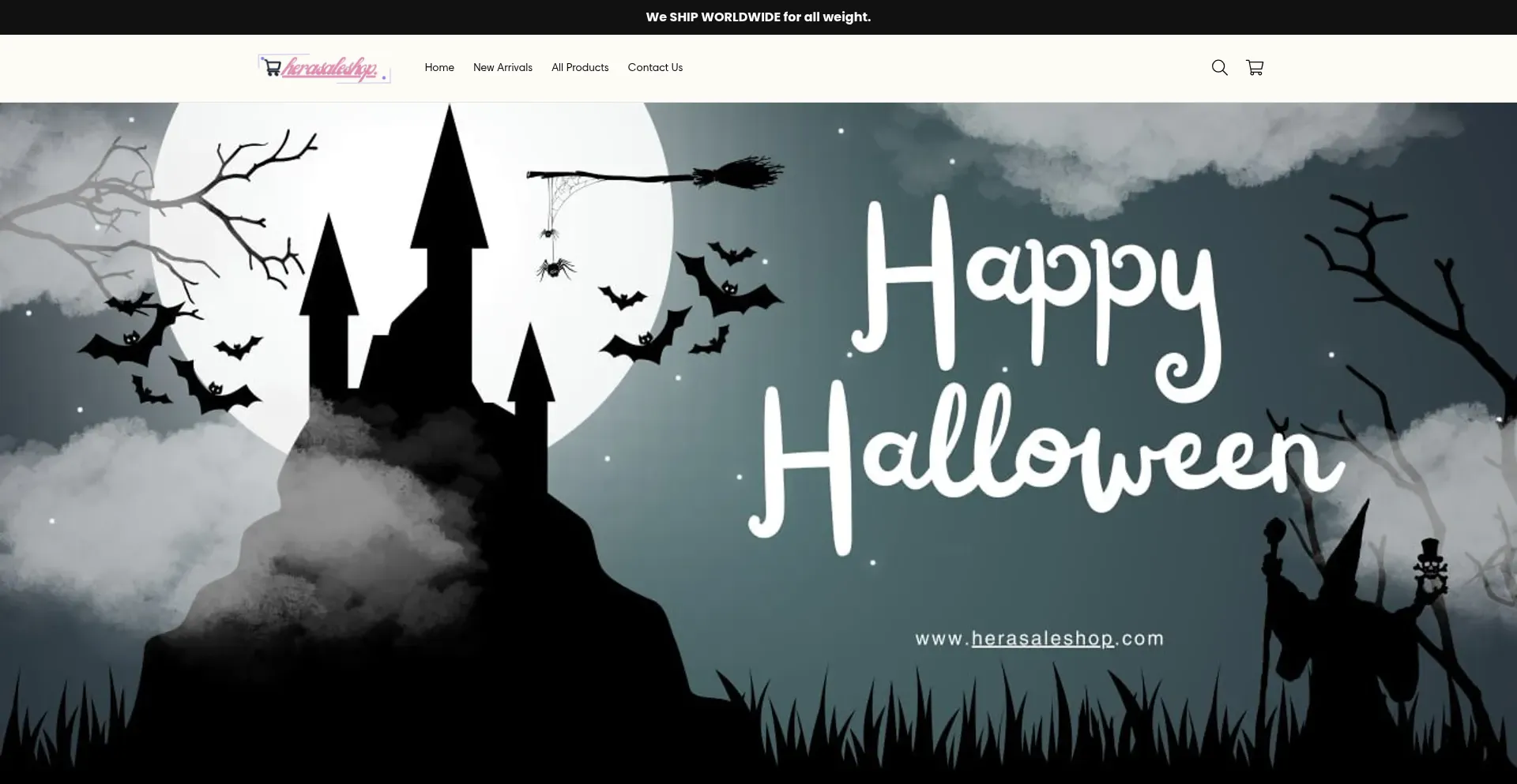 Website screenshot of Herasaleshop.com