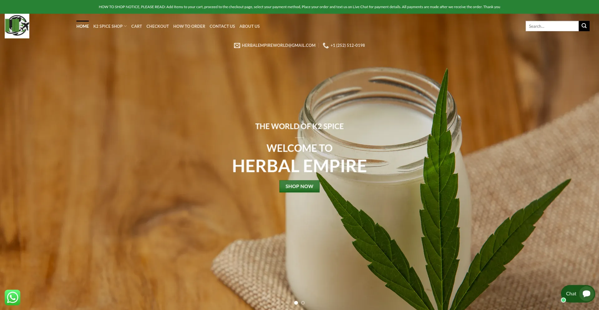 Herbalempireworld.com Screenshot