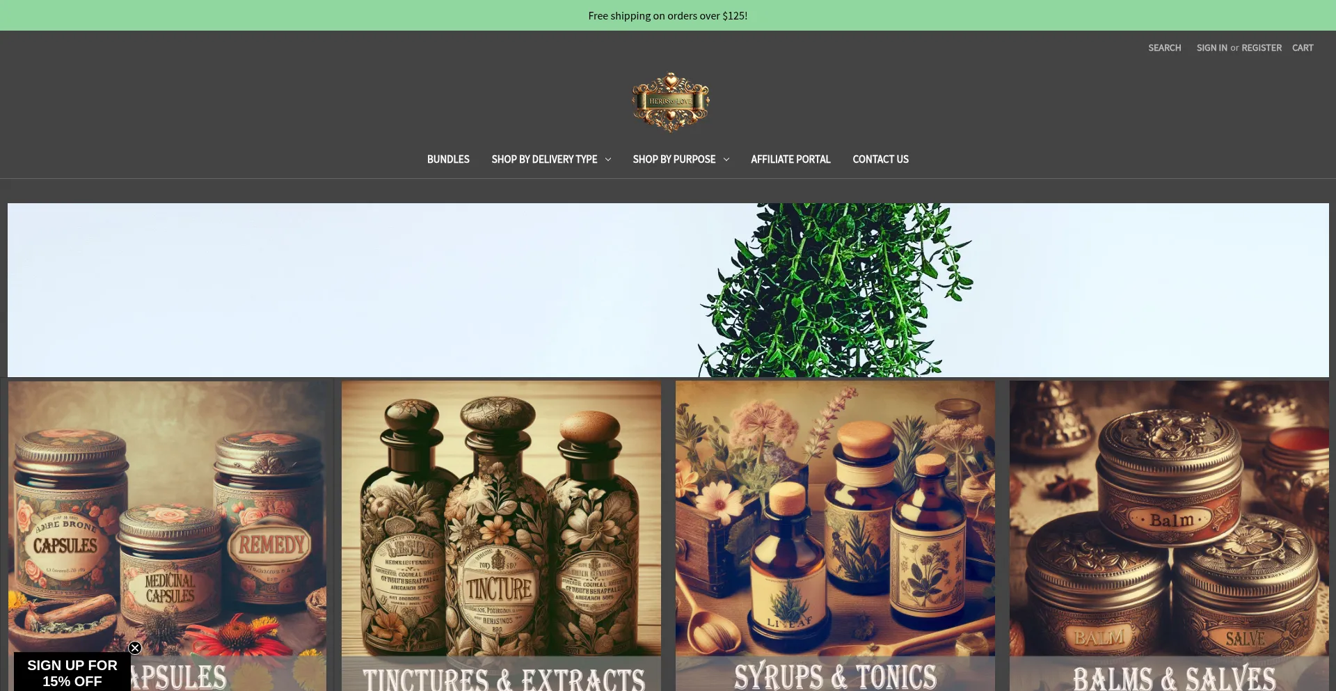 Herbsoflove.net Screenshot