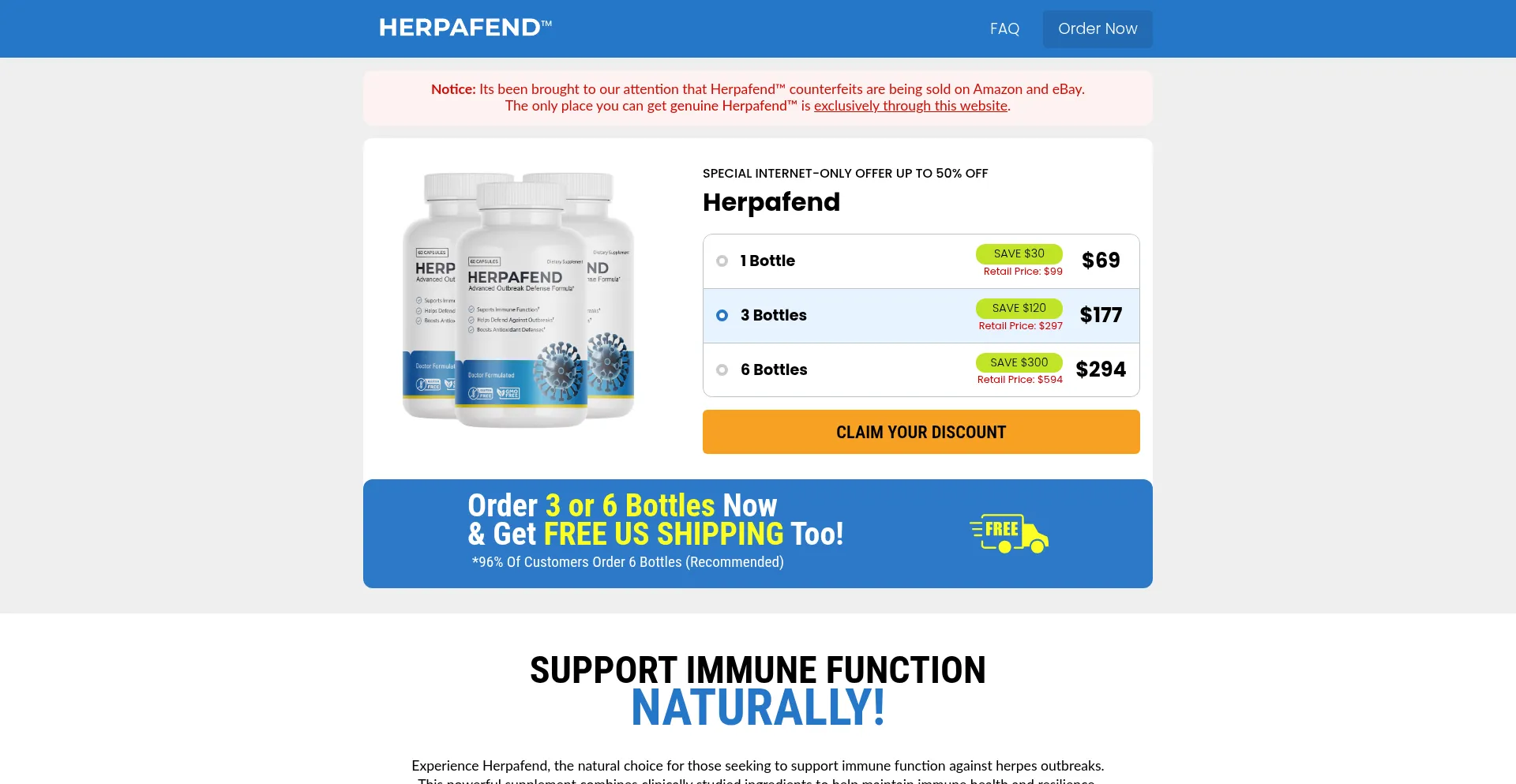 Website screenshot of Herpafend.net
