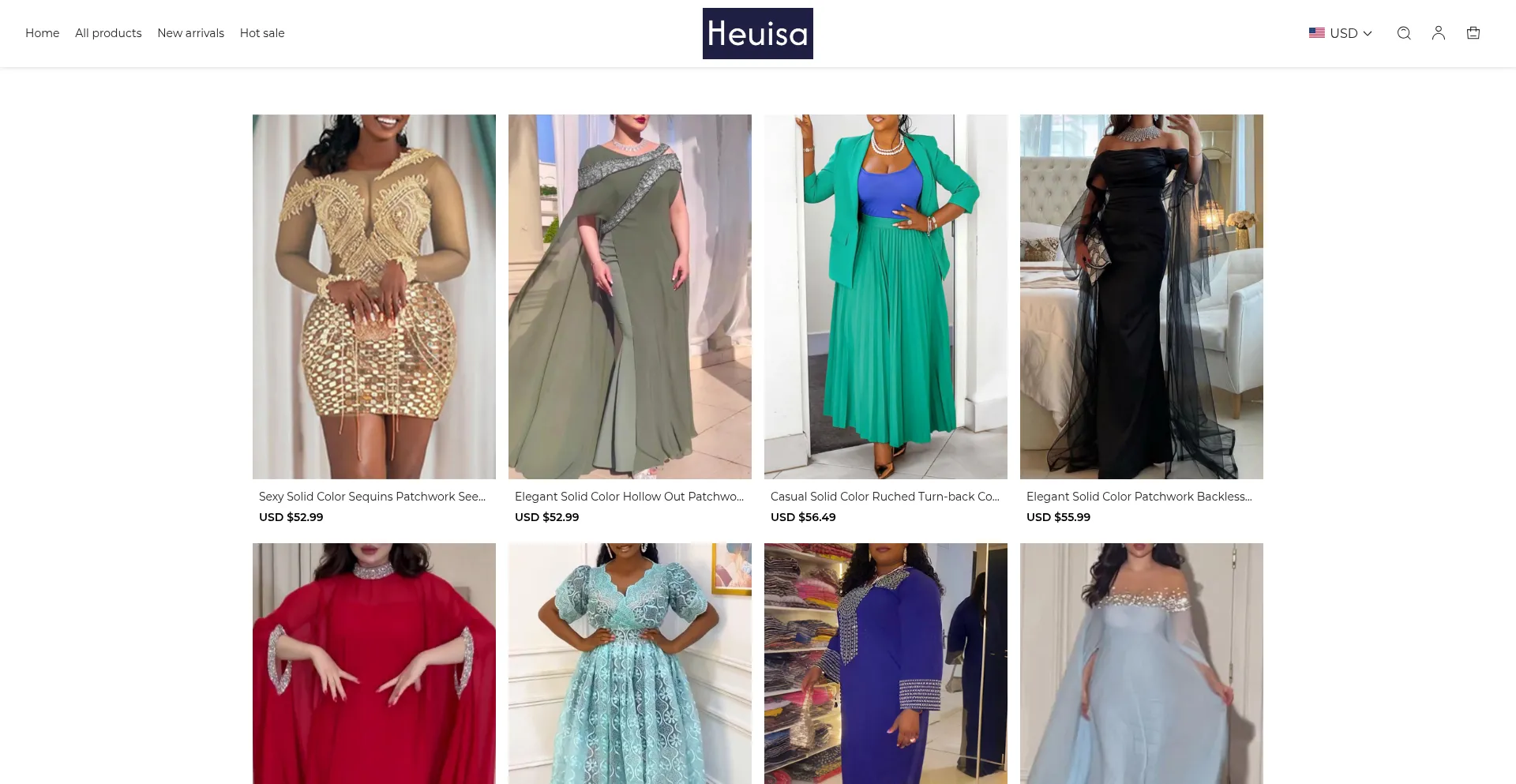 Website screenshot of Heuisa.com