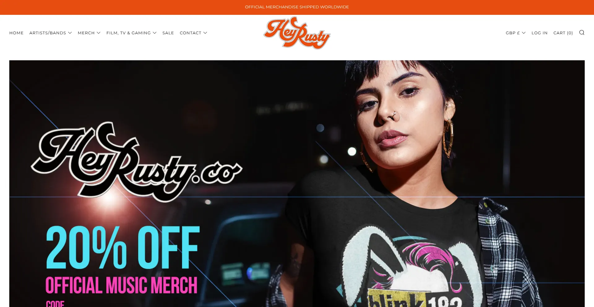 Website screenshot of Heyrusty.co