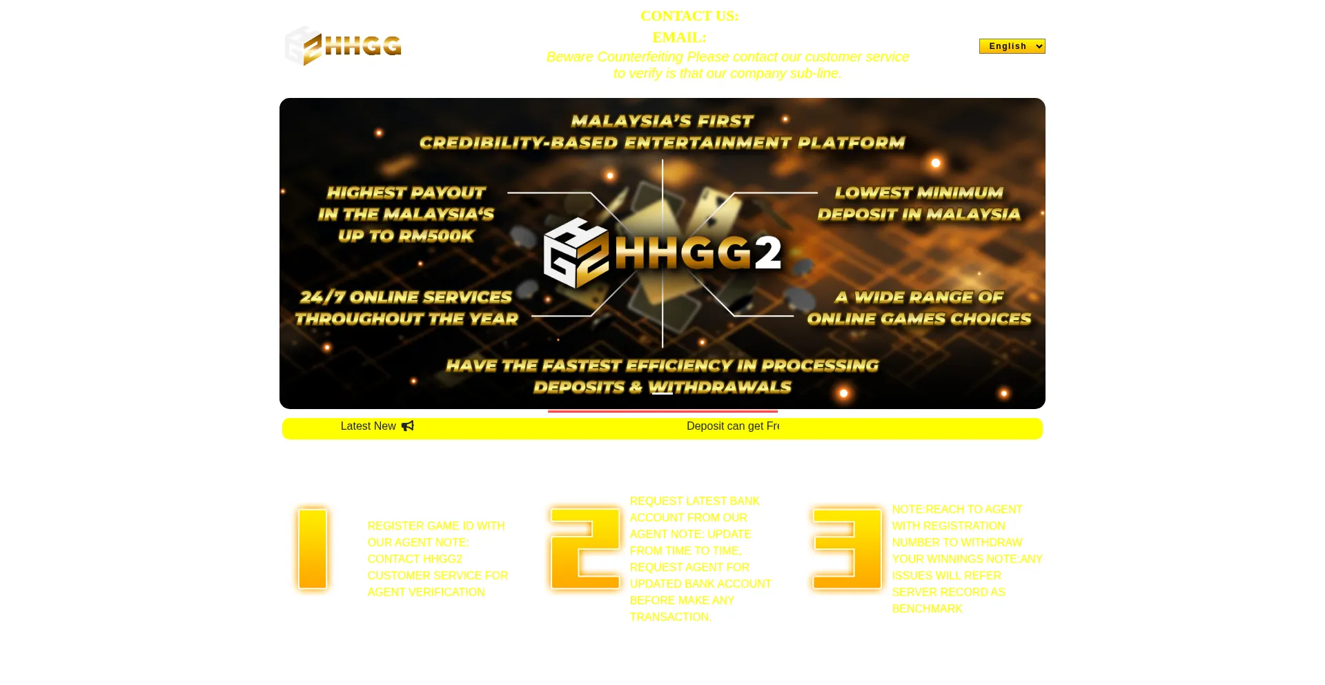 Website screenshot of Hhgg2.com