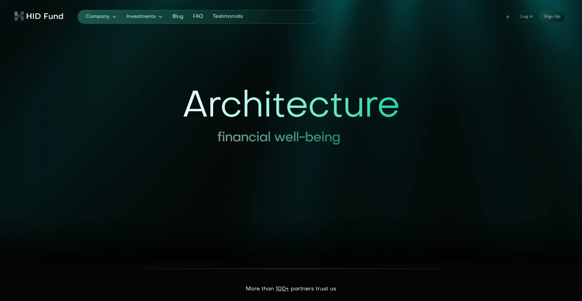 Website screenshot of Hidfund.com