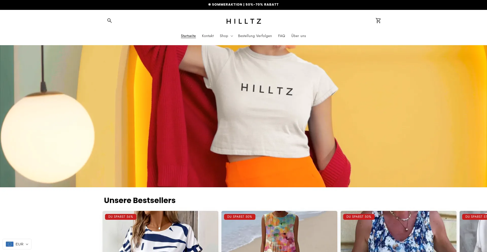 Website screenshot of Hilltz.de